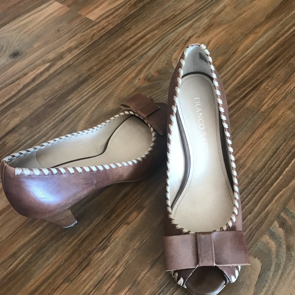 Franco Sarto chunky heels leather